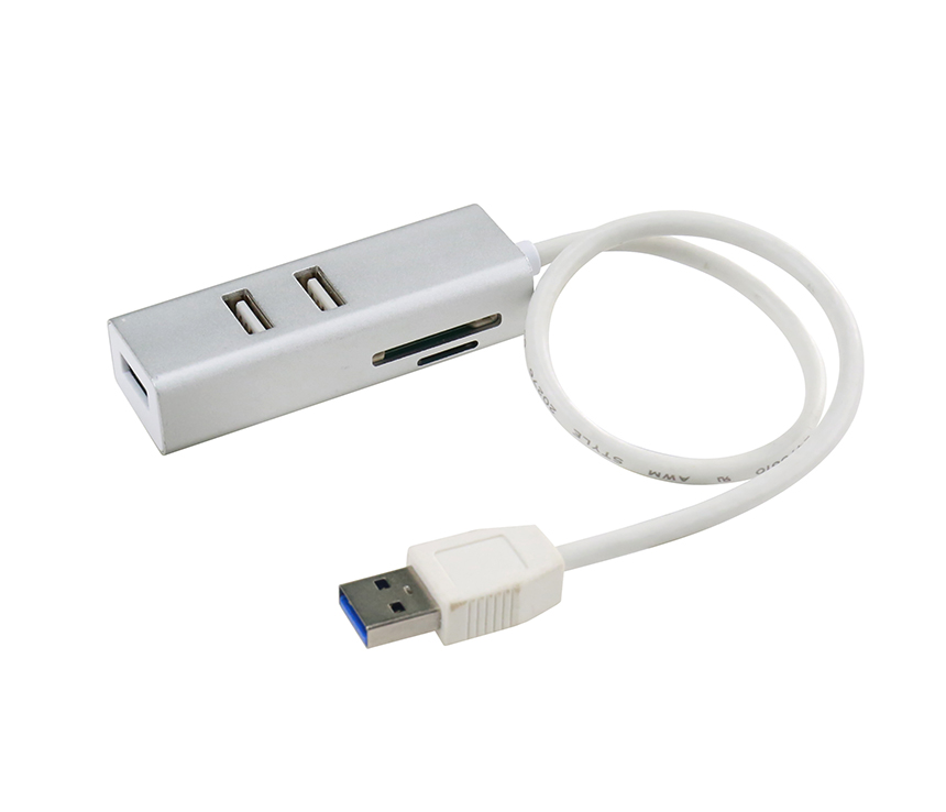 H3207 SD/TF Card Reader Hub with 1 * USB 3.0 + 2 * USB 2.0